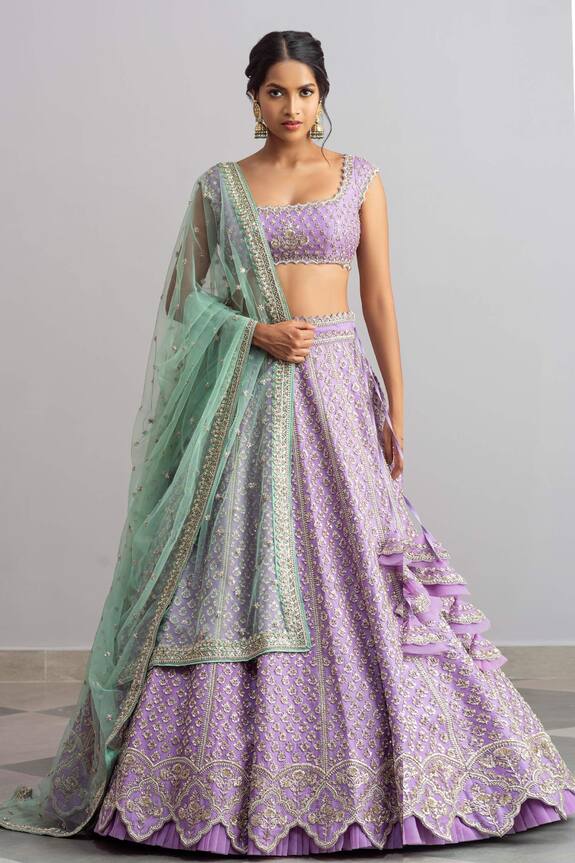 Anushree Reddy Aafreen Organza Lehenga Set