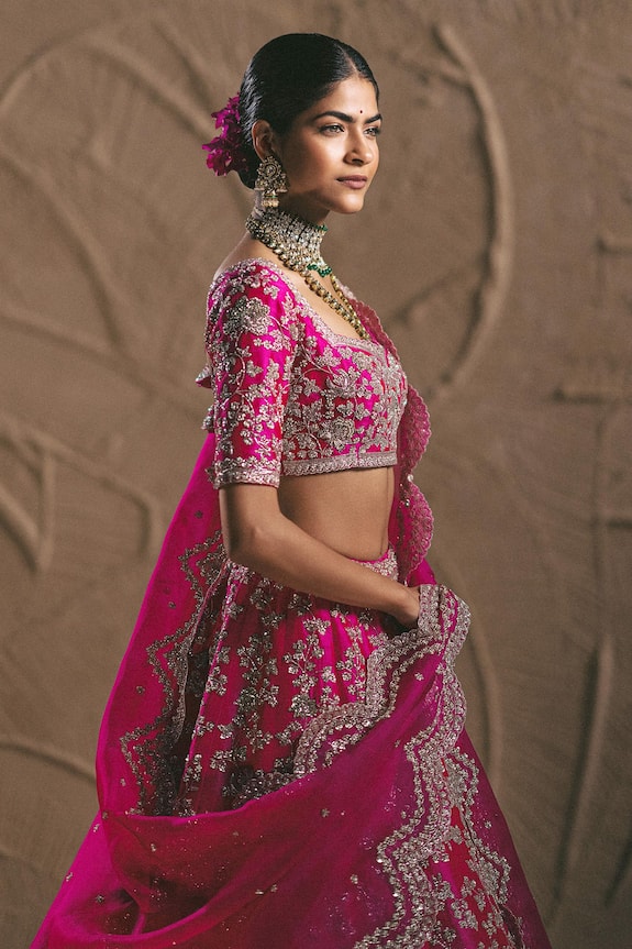 Anushree Reddy Raw Silk Lehenga Set