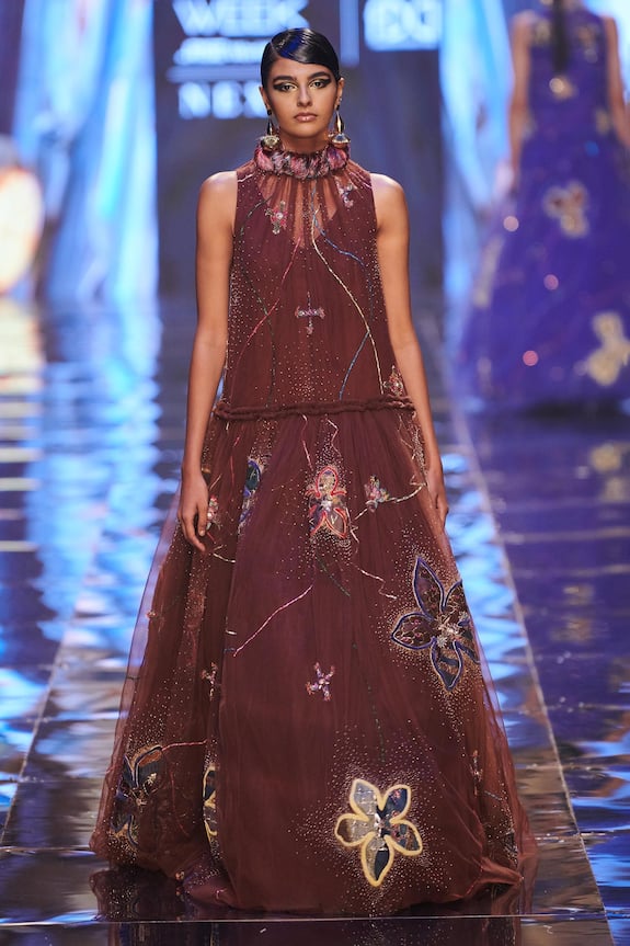 Aisha Rao Applique Work Gown