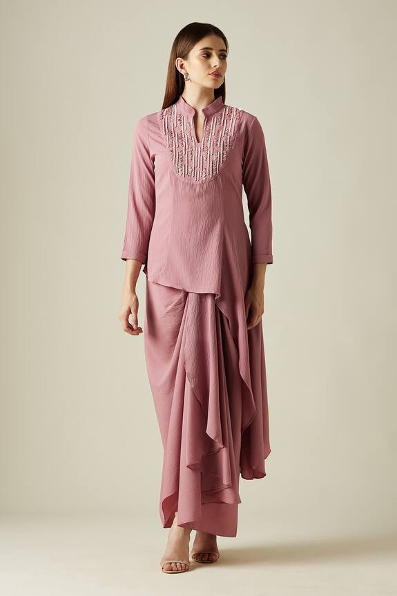Aakaar Sophie Tunic & Draped Skirt Set