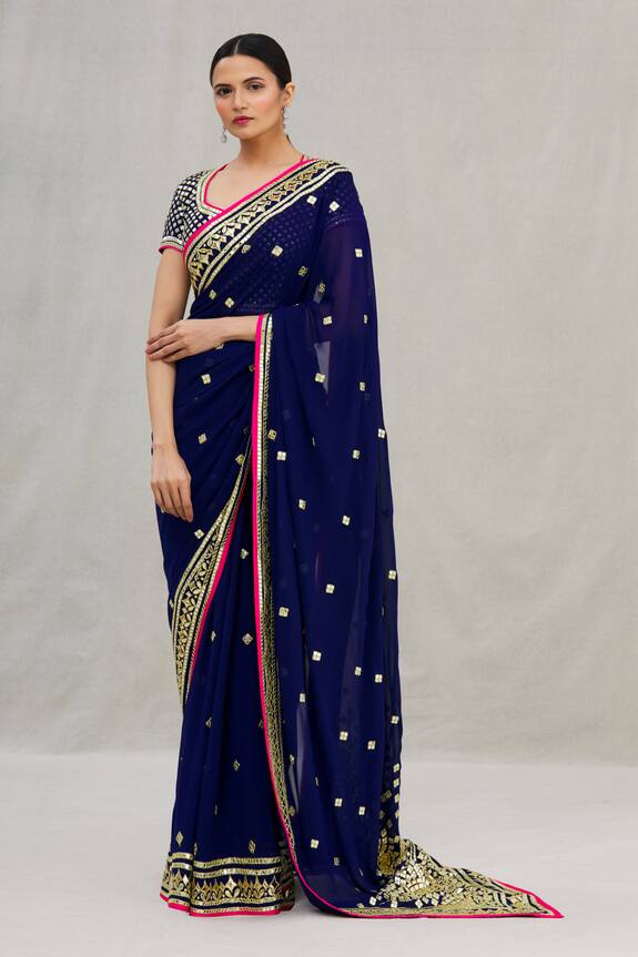 ASAL by Abu Sandeep Embroidered Saree with Blouse