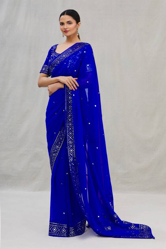 ASAL by Abu Sandeep Embroidered Saree with Blouse