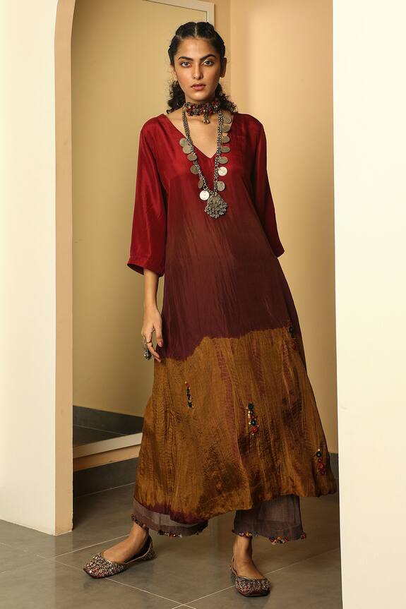 Medha Silk Tie Dye Kurta