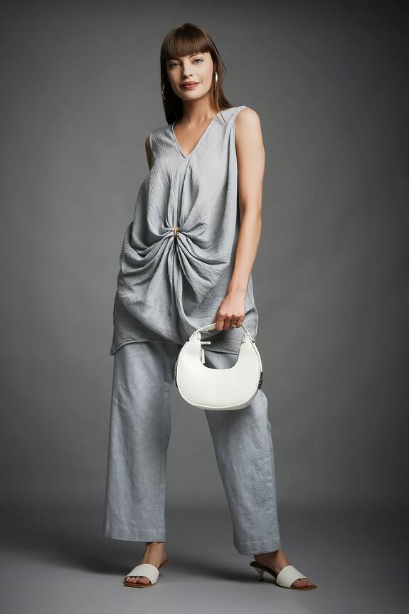 Neha Gursahani Draped Tunic & Pant Set