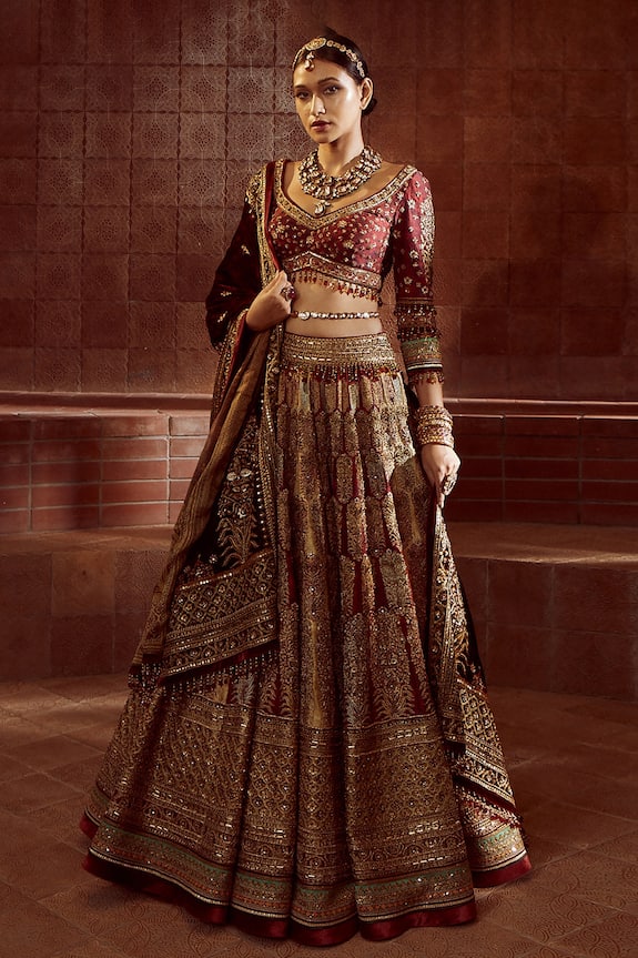 Tarun Tahiliani Hand Embroidered Lehenga Set