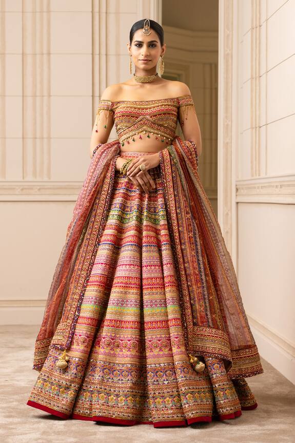 Tarun Tahiliani Zardozi & Aari Embroidered Lehenga Set