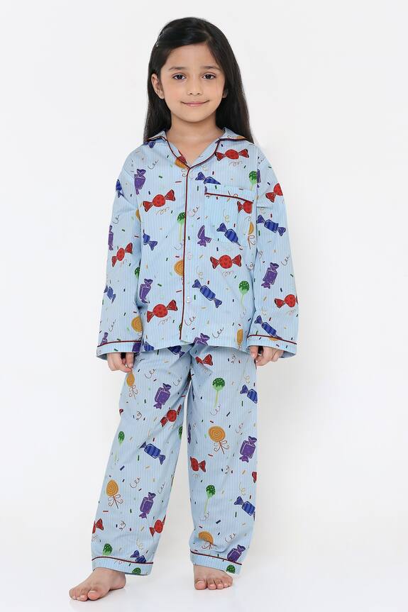 Knitting Doodles Cotton Printed Night Suit