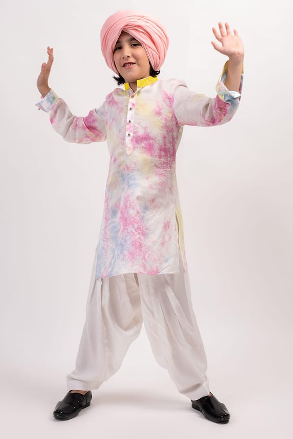 Partykles Tie & Dye Kurta Set