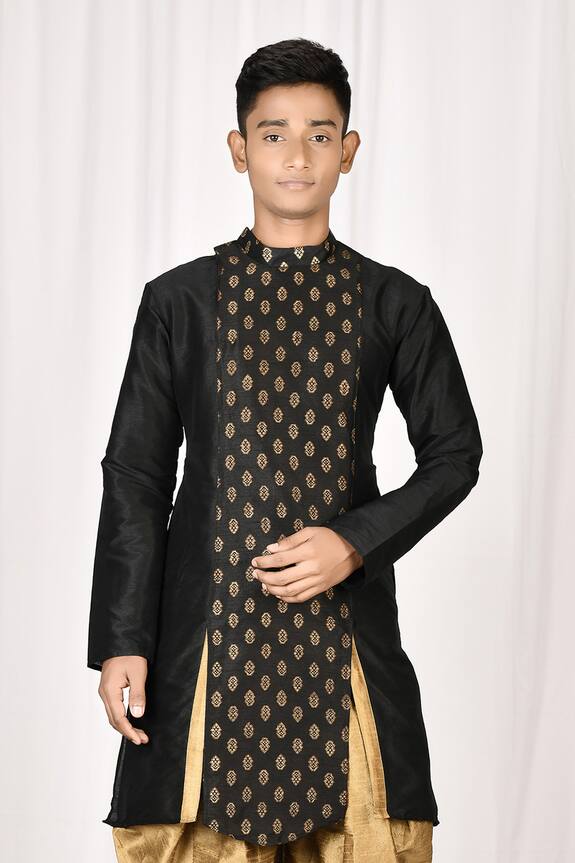 Aryavir Malhotra Printed Silk Kurta