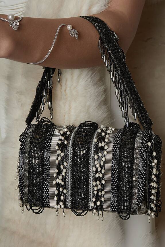 Lovetobag Ruche Embellished Flapover Clutch