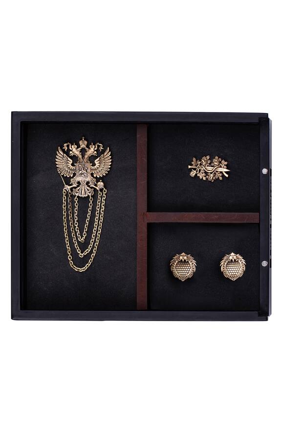 Cosa Nostraa Duo Phoenix Cufflink, Brooch & Lapel Pin Set