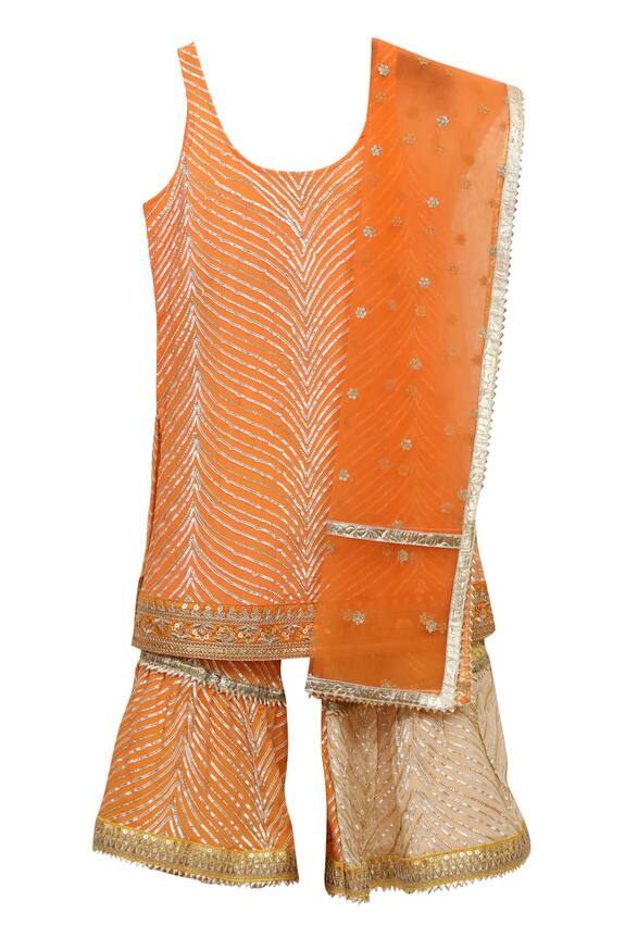 Minime Organics Embellished Kurta Sharara Set