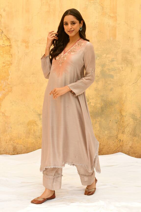 Niti Bothra Ombre Bodice Kurta & Palazzo Set