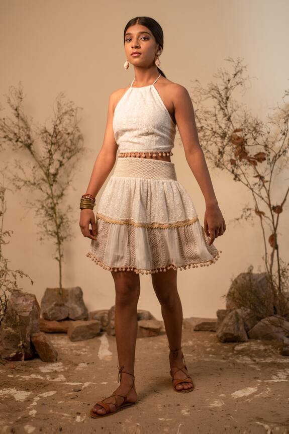 Label Reyya Tiered Boho Skirt