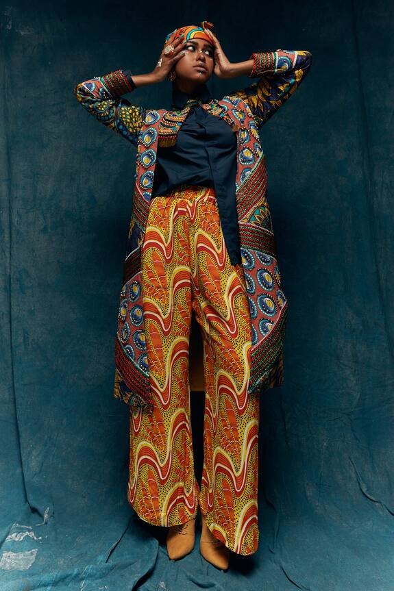 Eshaa Amiin Wave Pattern Pant