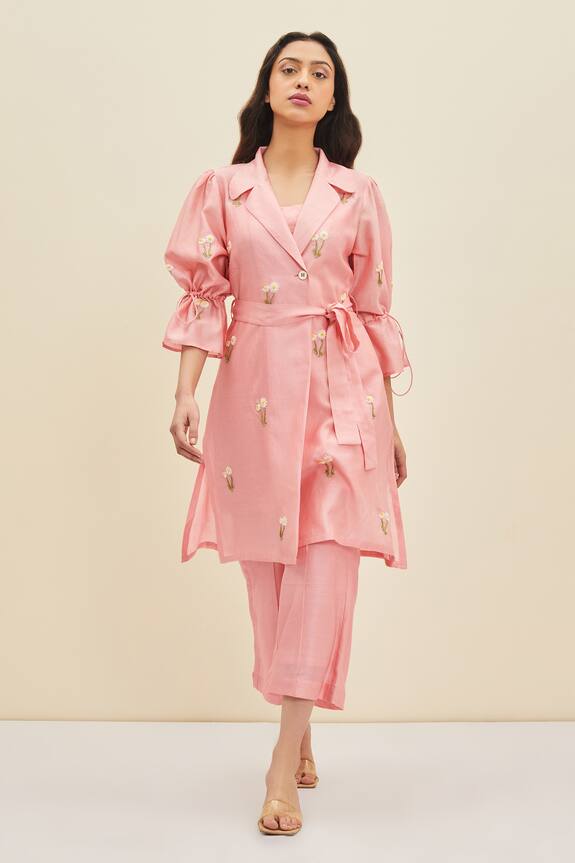 Meadow Ellery Embroidered Tunic & Pant Set