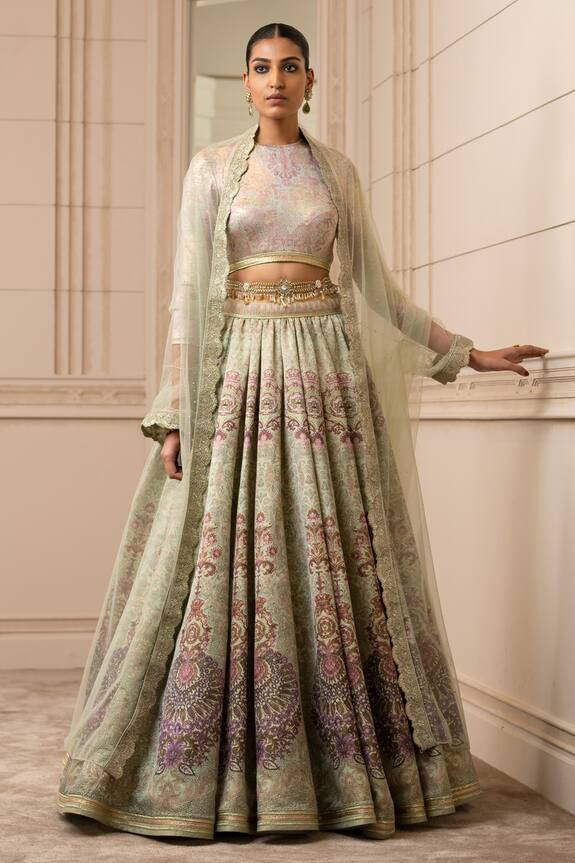 Tarun Tahiliani Floral Print Lehenga & Cape Set