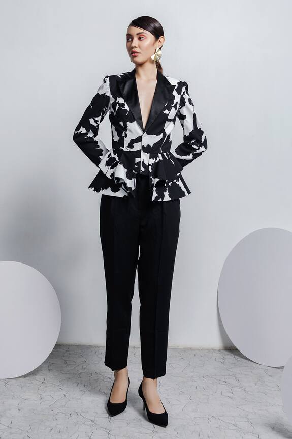 Zosia Printed Peplum Top & Pant Set