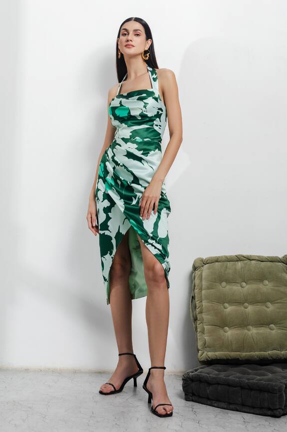 Zosia Printed Halter Dress