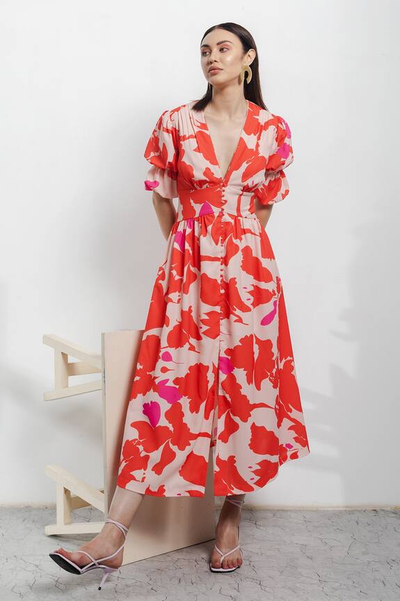Zosia Printed Midi Dress