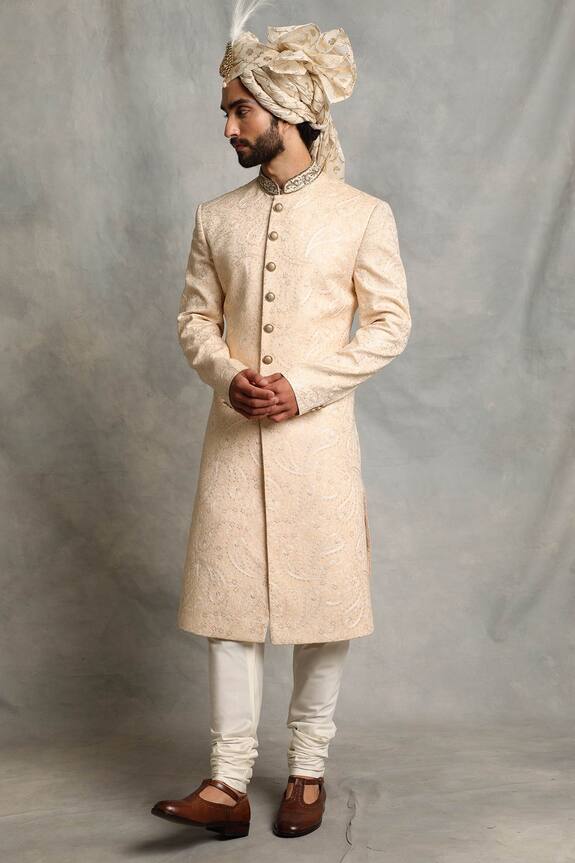 Gargee Designers Floral Embroidered Sherwani Set