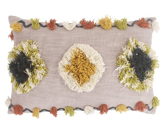 Gharghar Barba Embroidered Rectangle Shape Cushion Cover