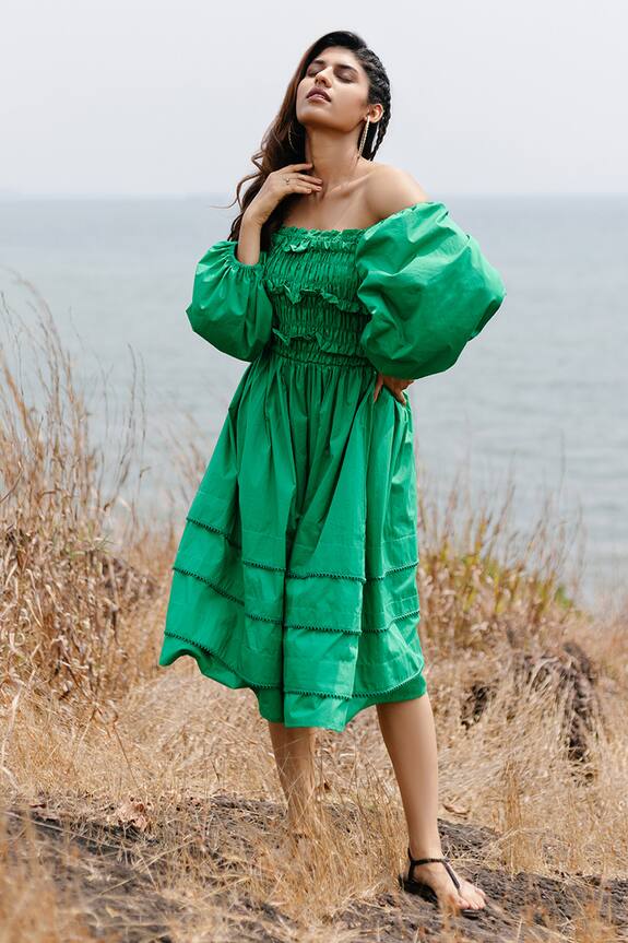 House of Fett Summer Smocked Luncheon Dress