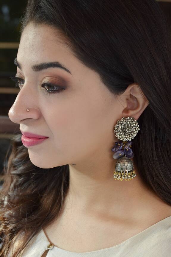 Heer-House Of Jewellery Chaandrani Carved Jhumkis