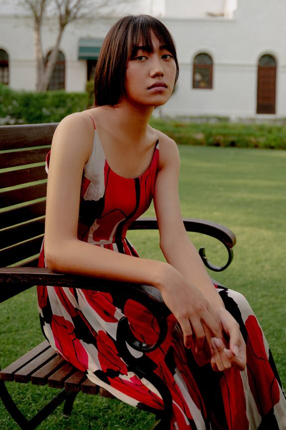 KoAi Flared Tiered Dress