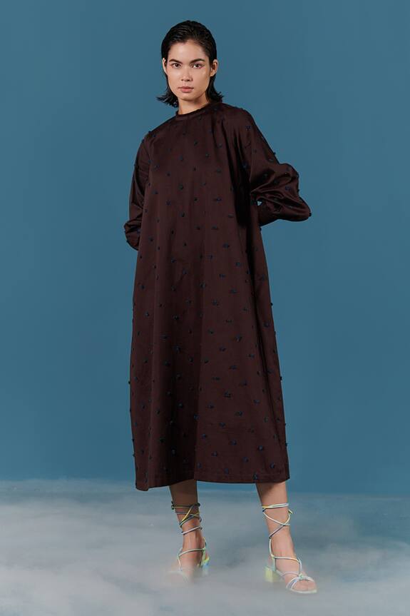 Ilk Pompom Embroidered Dress