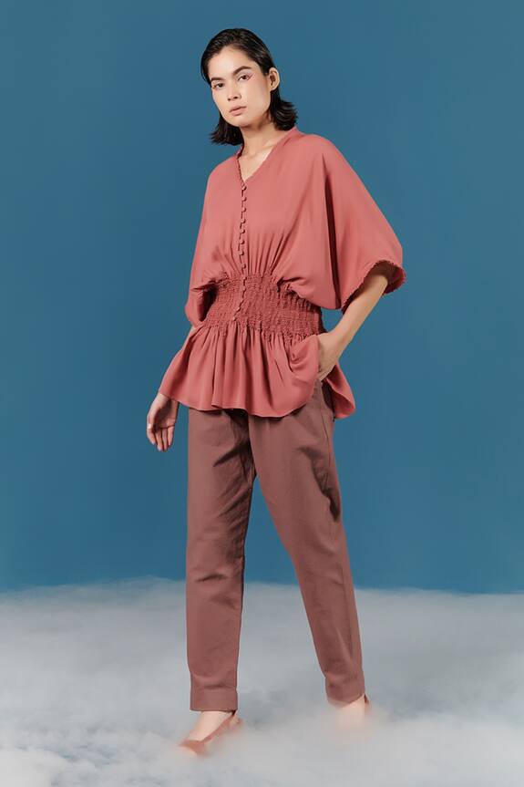 Ilk Smocked Peplum Top