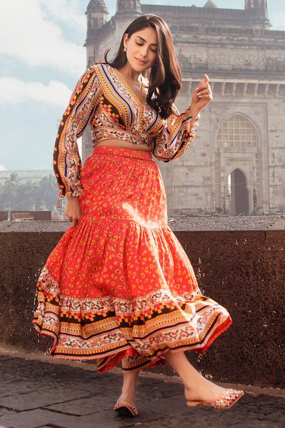 Verb by Pallavi Singhee Printed Skirt