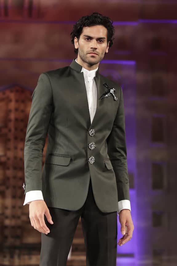 Cosa Nostraa Cotton Notched Collar Blazer