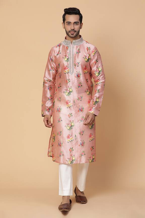 Kudrat Couture Floral Print Kurta