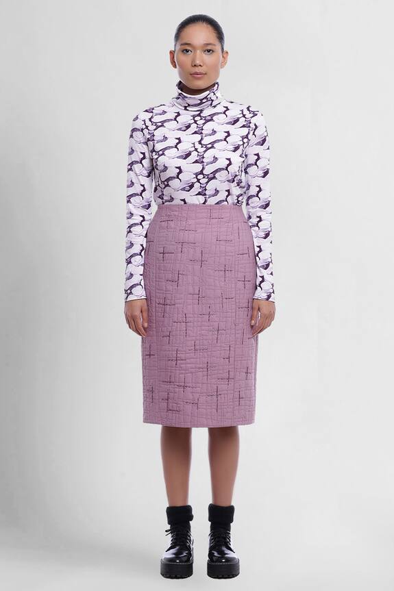Genes Lecoanet Hemant Ellen Quilted Pencil Skirt