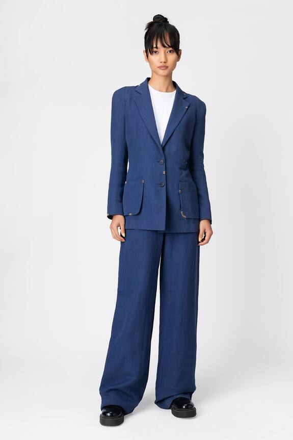 Genes Lecoanet Hemant Linen Flared Trousers
