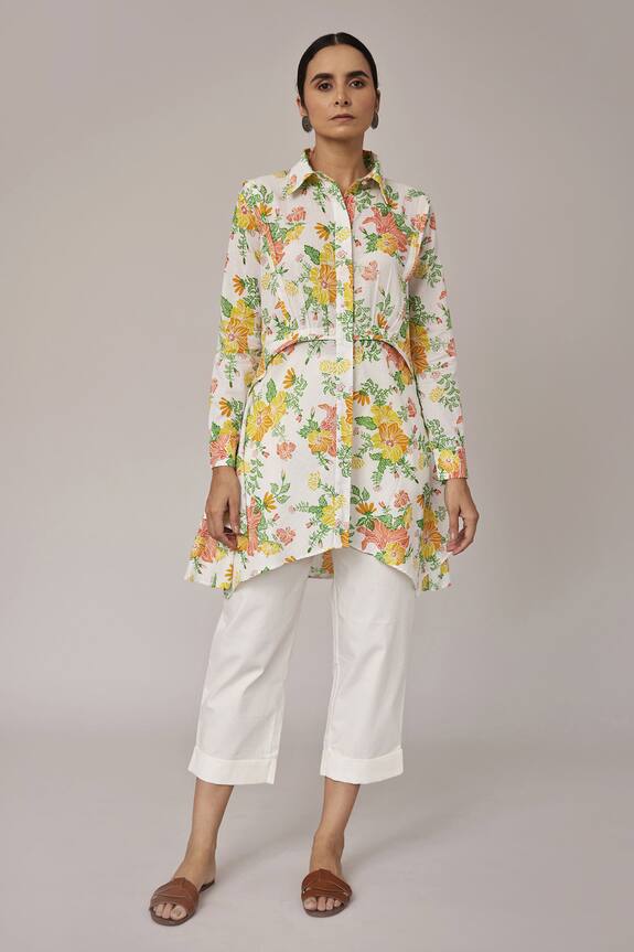 Pallavi Kandoi Cotton Floral Print Shirt Tunic