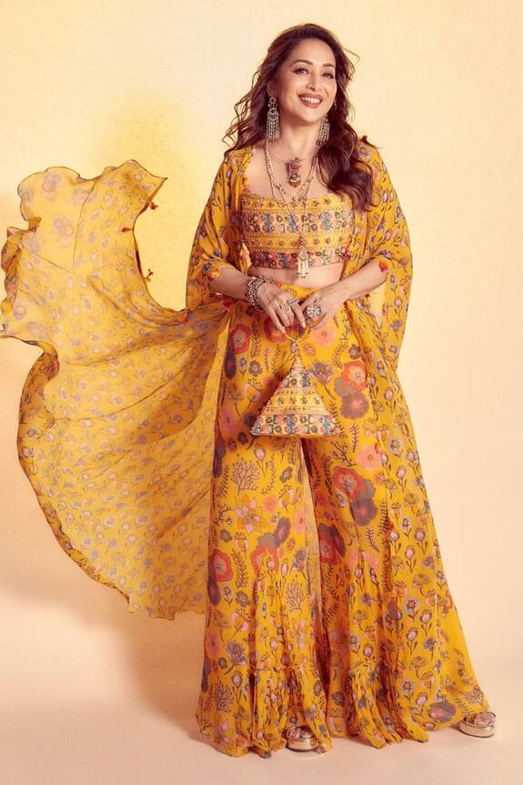 DiyaRajvvir Printed Cape & Pant Set