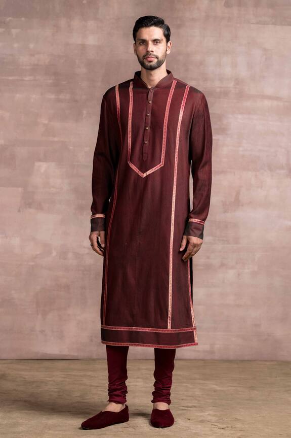Tarun Tahiliani Spun Silk Textured Kurta Set