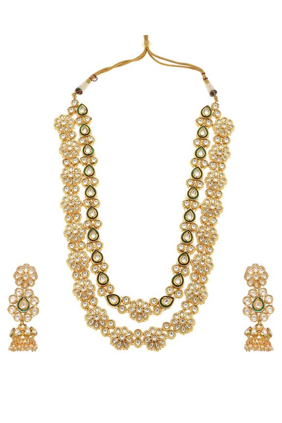 Minaki Floral Layered Necklace Set