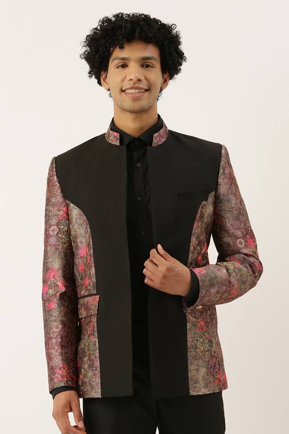 Mayank Modi - Men Chanderi Silk Bandhgala