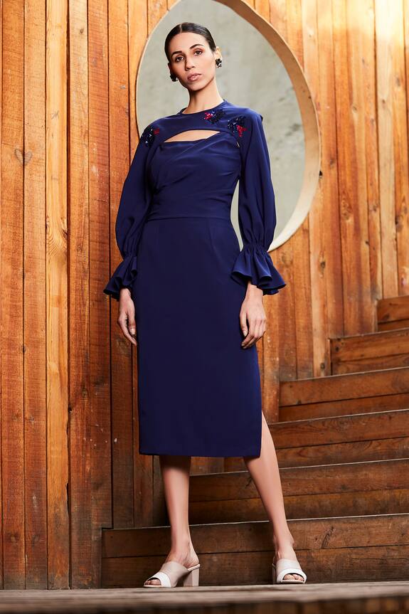 Manika Nanda Pencil-Fit Dress with Jacket
