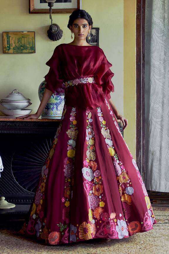 Mishru Embroidered Lehenga Set