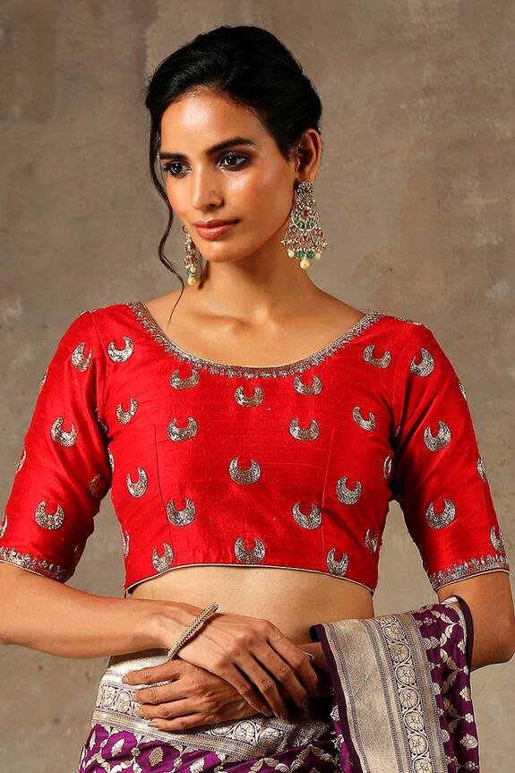 Weaver Story Hand Embroidered Raw Silk Blouse