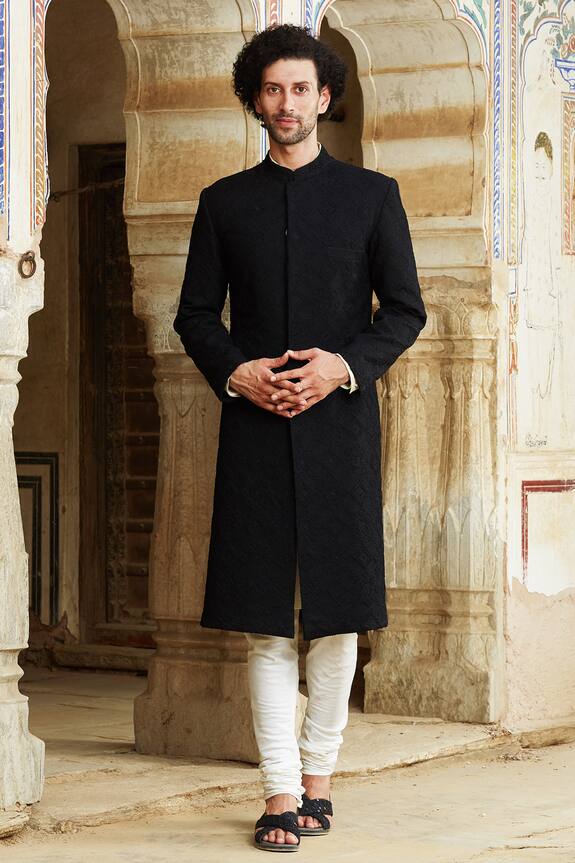 Rahul Mishra Embroidered Sherwani Set