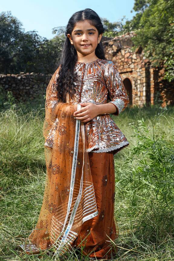 Nitya Bajaj Embroidered Kurta Sharara Set