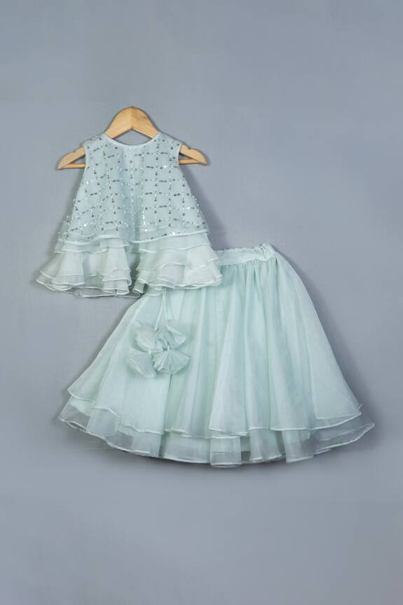 Label Neeti Sequin Embroidered Top & Skirt Set