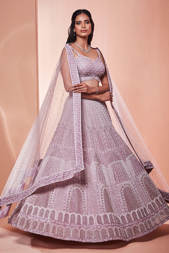 Niamh By Kriti Pearl Embroidered Lehenga Set