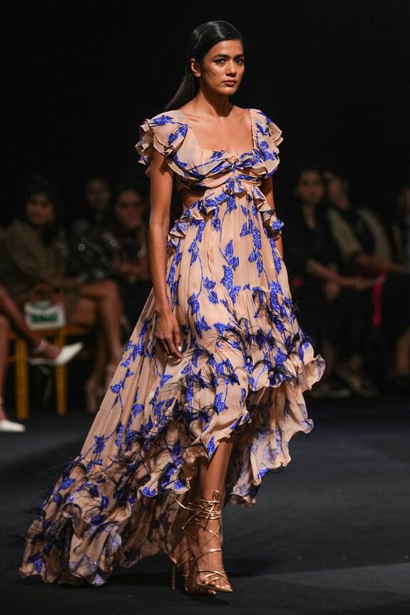 Not So Serious By Pallavi Mohan Winsome Jacquard Asymmetric Dress
