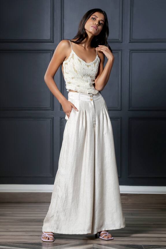 Nandita Thirani Embroidered Top & Palazzo